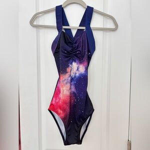Royale Galaxy Print Leotard